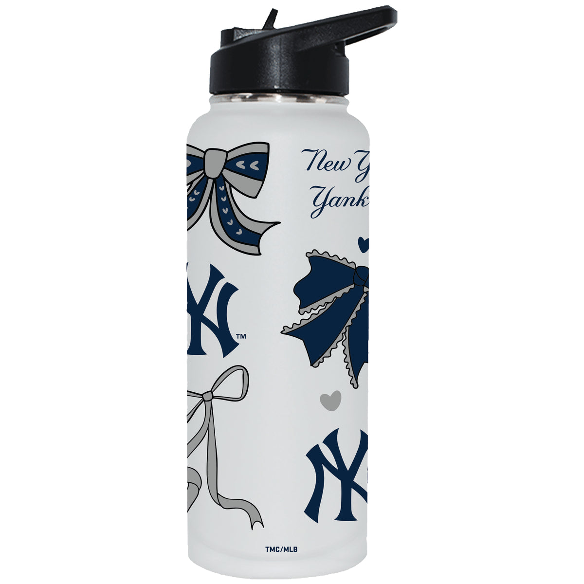 Yankees 34oz Bow White Quencher Water Bottle 