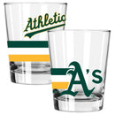 2pk 15oz Dbl Old Fash, DP, Big Stripes, Oakland Athletics