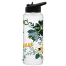 34oz White Quencher Water Bottle, Direct Print, Flowers Design | Oakland Athletics