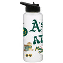 34oz Quencher, White with Loco Design | Oakland Athletics