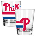 2pk 15oz Dbl Old Fash, DP, Big Stripes, Philadelphia Phillies