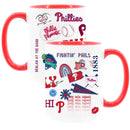 2pk 15oz White Mug with Red I/C | Philadelphia Phillies
