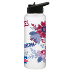 34oz White Quencher Water Bottle, Direct Print, Flowers Design | Philadelphia Phillies