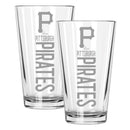 2pk 16oz Pint Glass, ETC, Pinnacle Design, Pittsburgh Pirates