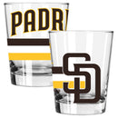 2pk 15oz Dbl Old Fash, DP, Big Stripes, San Diego Padres