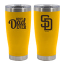 20oz Gold Stainless Steel Tumbler, Direct Print, Best Dad Ever Design, San Diego Padres