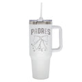  Padres 40oz Bow White Stainless Steel Colossal Tumbler 
