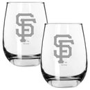 2pk 15oz Stemless Wine Glass, ETC, San Francisco Giants