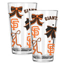  Giants 2pk 16oz Bow Pint Glass 