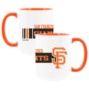 2pk 15oz White Mug w/Orange I/C, Dash Design, San Francisco Giants
