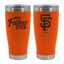 20oz Orange Stainless Steel Tumbler, Direct Print, Best Dad Ever Design, San Francisco Giants
