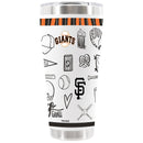 30oz White Stainless Steel Tumbler, Direct Print, Sketchpad Design | San Francisco Giants