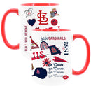 2pk 15oz White Mug with Red I/C | St. Louis Cardinals