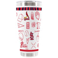 30oz White Stainless Steel Tumbler, Direct Print, Sketchpad Design | St. Louis Cardinals