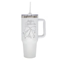 Cardinals 40oz Bow White Stainless Steel Colossal Tumbler 