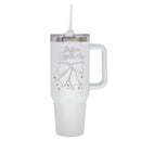  Cardinals 40oz Bow White Stainless Steel Colossal Tumbler 