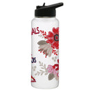 34oz White Quencher Water Bottle, Direct Print, Flowers Design | St. Louis Cardinals