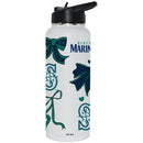  Mariners 34oz Bow White Quencher Water Bottle 
