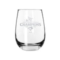 15oz Stemless Wine Glass, MLB American League Champs 2025, Etched, Toronto Blue Jays