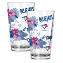 2pk 16oz Pint Glass, Direct Print, Flowers Design | Toronto Blue Jays