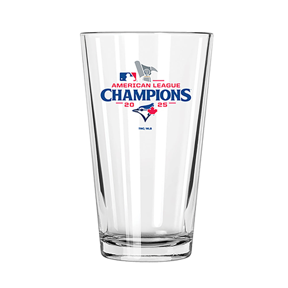16oz Pint Glass, MLB American League Champs 2025, Direct Print, Toronto Blue Jays
