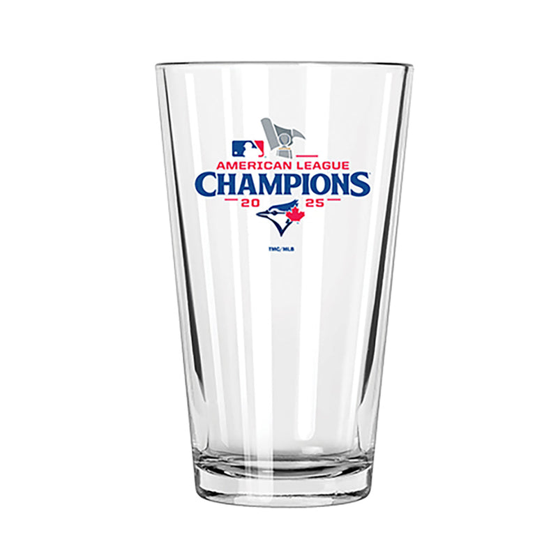 16oz Pint Glass, MLB American League Champs 2025, Direct Print, Toronto Blue Jays