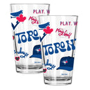 2pk 16oz Pint Glass, Direct Print, Loco Design | Toronto Blue Jays