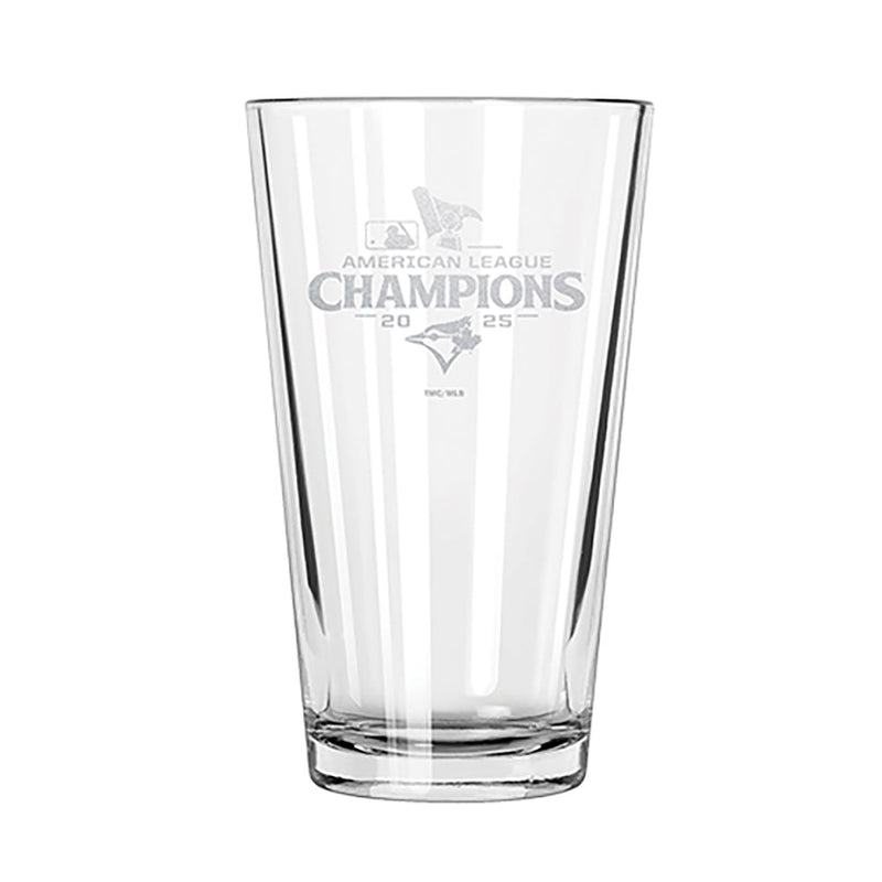 16oz Pint Glass, MLB American League Champs 2025, Etched, Toronto Blue Jays