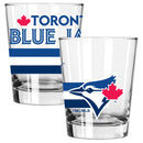 2pk 15oz Dbl Old Fash, DP, Big Stripes, Toronto Blue Jays