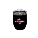 12oz Black Stainless Steel Stemless Tumbler, MLB American League Champs 2025, Direct Print, Toronto Blue Jays
