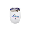 12oz White Stainless Steel Stemless Tumbler, MLB American League Champs 2025, Direct Print, Toronto Blue Jays