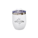 12oz White Stainless Steel Stemless Tumbler, MLB American League Champs 2025, Etched, Toronto Blue Jays