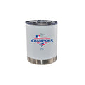 12oz White Stainless Steel Lowball Tumbler, MLB American League Champs 2025, Direct Print, Toronto Blue Jays
