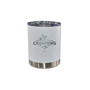 12oz White Stainless Steel Lowball Tumbler, MLB American League Champs 2025, Etched, Toronto Blue Jays