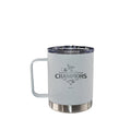 12oz White Stainless Steel Lowball Tumbler with Handle, MLB American League Champs 2025, Etched, Toronto Blue Jays
