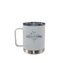 12oz White Stainless Steel Lowball Tumbler with Handle, MLB American League Champs 2025, Etched, Toronto Blue Jays