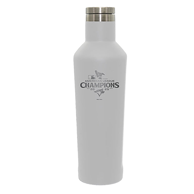 17oz White Stainless Steel Infinity Bottle, MLB American League Champs 2025, Etched, Toronto Blue Jays