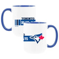 2pk 15oz White Mug w/Royal Blue I/C, Dash Design, Toronto Blue Jays
