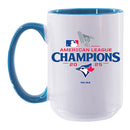 15oz White Mug with Inner Color, MLB American League Champs 2025, Sublimation, Toronto Blue Jays
