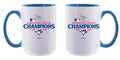 15oz White Mug with Inner Color, MLB American League Champs 2025, Sublimation, Toronto Blue Jays