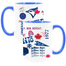 2pk 15oz White Mug with Royal Blue I/C | Toronto Blue Jays