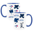  Blue Jays 2pk 15oz Bow Coffee Mug 