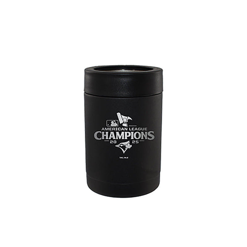 12oz Black Stainless Steel Can Holder, MLB American League Champs 2025, Etched, Toronto Blue Jays