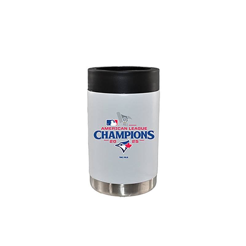 12oz White Stainless Steel Can Holder, MLB American League Champs 2025, Direct Print, Toronto Blue Jays