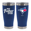 20oz Royal Blue Stainless Steel Tumbler, Direct Print, Best Dad Ever Design, Toronto Blue Jays