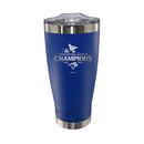 20oz Royal Blue Stainless Steel Tumbler, MLB American League Champs 2025, Etched, Toronto Blue Jays