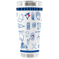 30oz White Stainless Steel Tumbler, Direct Print, Sketchpad Design | Toronto Blue Jays