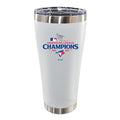 30oz White Stainless Steel Tumbler, MLB American League Champs 2025, Direct Print, Toronto Blue Jays