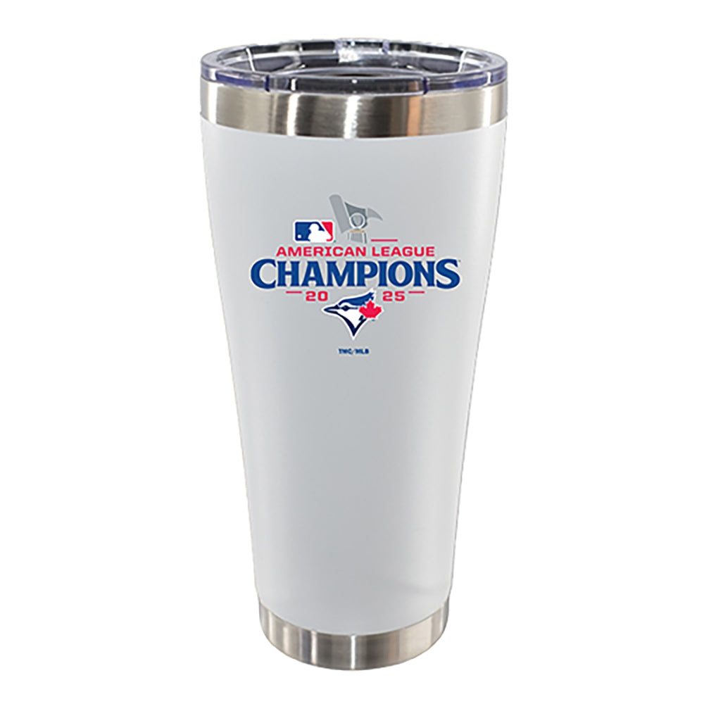 30oz White Stainless Steel Tumbler, MLB American League Champs 2025, Direct Print, Toronto Blue Jays