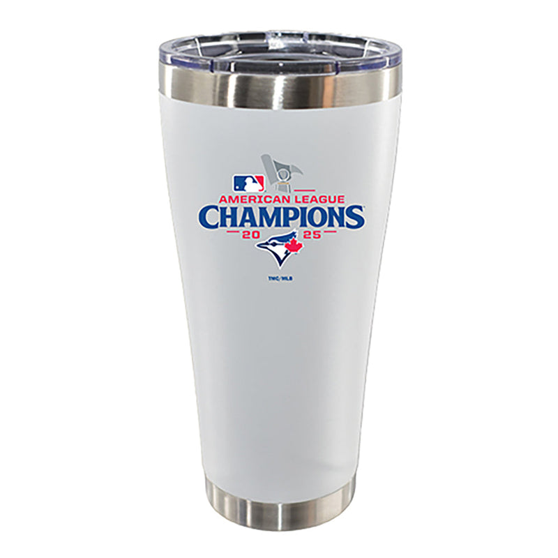 30oz White Stainless Steel Tumbler, MLB American League Champs 2025, Direct Print, Toronto Blue Jays